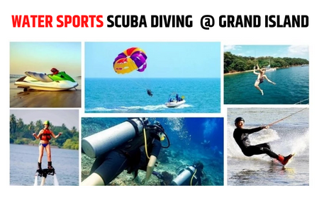 Water sport scuba diving at grand island